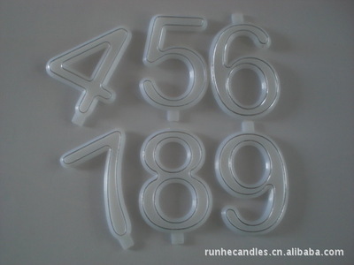 创意生活新亮点 优质白色螺纹塑料数字蜡烛供应